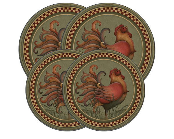 Garden Rooster Round Stove Burner Covers