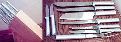 * R-134 Wood Knife Block with Rada Cutlery