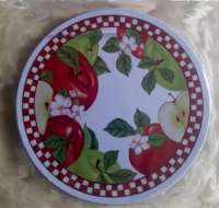 Country Apple Blossom Round Metal Burner Covers